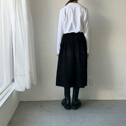OLDMANS TAILOR OMTフロッキープリントロゴ長袖Tシャツ　ホワイト×ブラック