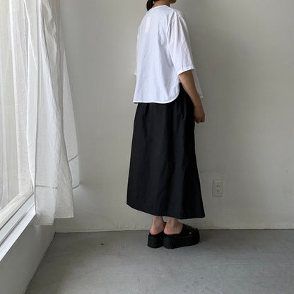 homspun 天竺5分袖カーディガン　ホワイト