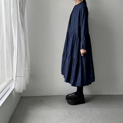 jujudhau デッドストックデニムティアードドレス