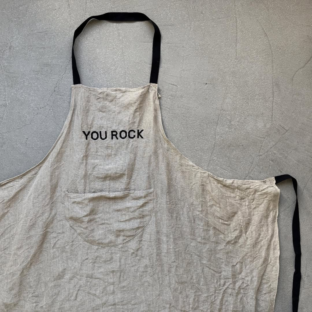 R&D.M.Co  YOU ROCK リネンエプロン