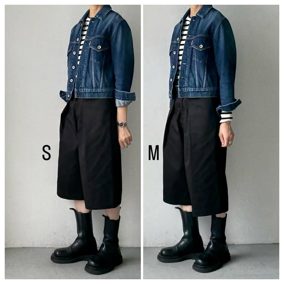 R&D.M.Co  チノクロスガウチョパンツ　ブラック