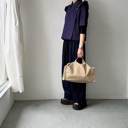TENNE HANDCRAFTED MODERN ベンタイルコットンボストンバッグS キャメル