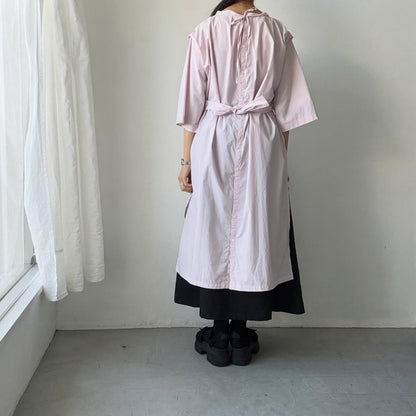 ayanoguchiaya　フリップロングシャツドレス　ローズ