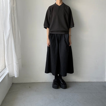 atelier naruse  コットン半袖スウェットシャツ　スミクロ