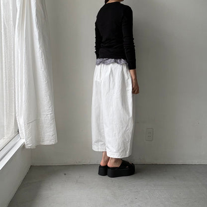 atelier d'antan Perriereコットンワイドパンツ　ホワイトsize 1
