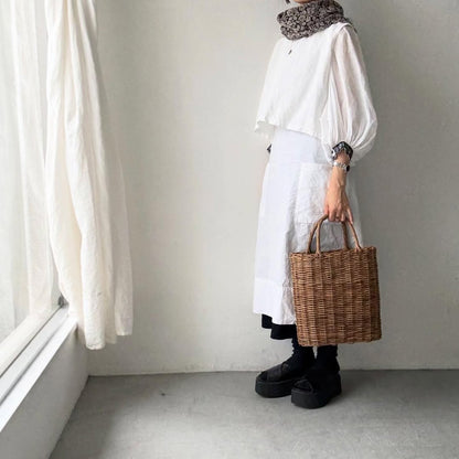 R&D.M.Co  ワイルドベリーガーゼショール　ブラック×フラックス