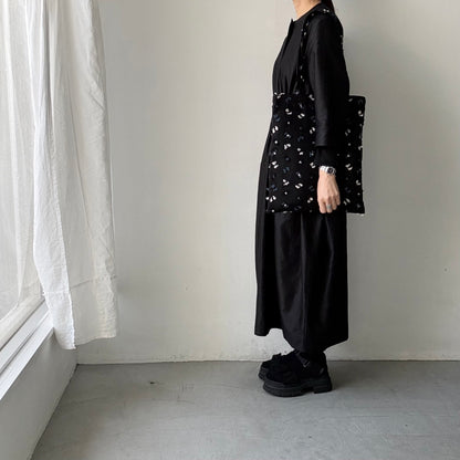 kijinokanosei  糸巻きレコードバッグ　ブラック