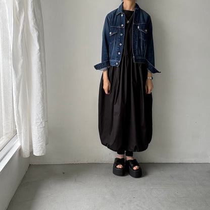 TENNE HANDCRAFTED MODERN バルーンドレス　ブラック