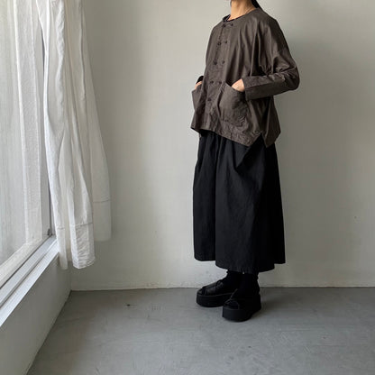 jujudhau コットンダブルボタンシャツ