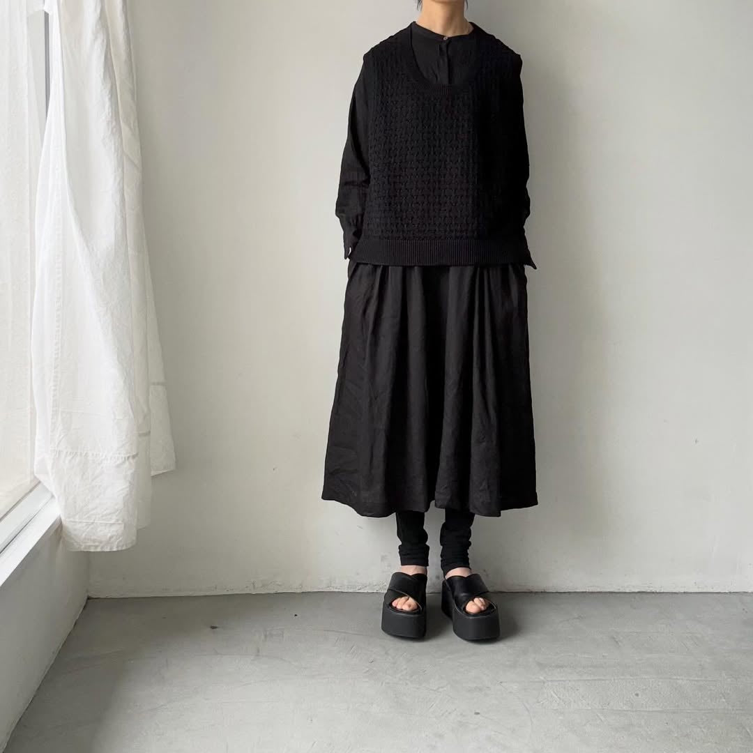 atelier naruse  コットンバスケット編みニットベスト