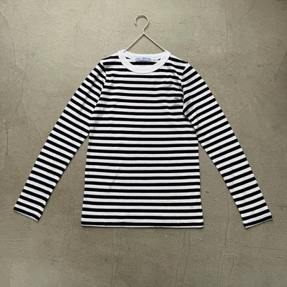 R&D.M.Co ガーゼボーダー長袖Tシャツ　ブラック　Mサイズ