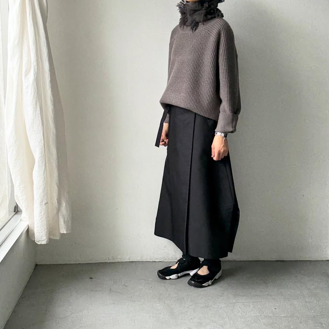 homspun ラムフリンジネックウォーマー　グレー