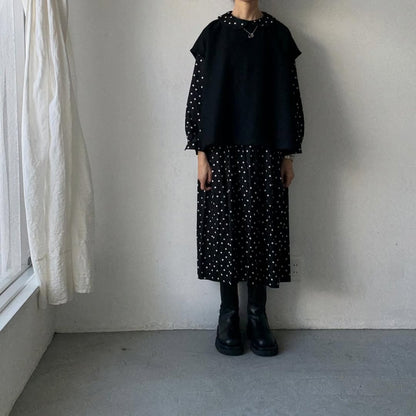 Linenya  ウールベスト　ブラック