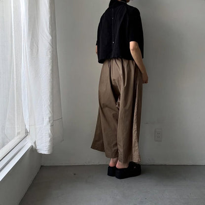 jujudhau  デッドストックコットンワイドパンツ　カーキ