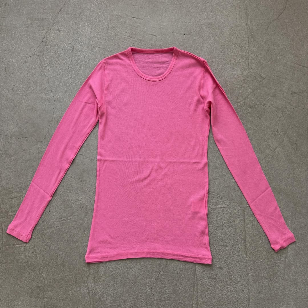 ゴーシュ  強撚フライス長袖Tシャツ
color ブライトピンク
