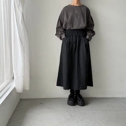 atelier naruse  オーガニックコットンタックブラウス