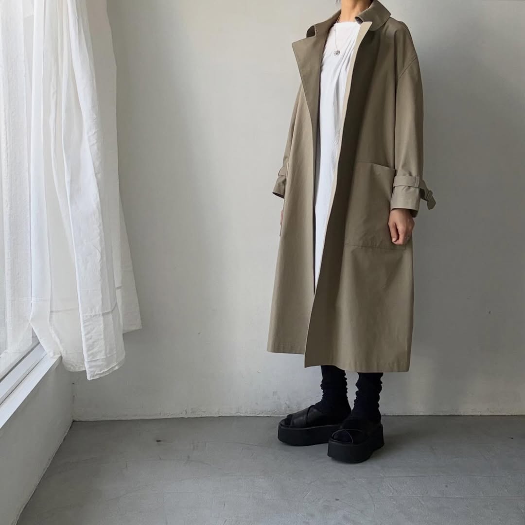 TENNE HANDCRAFTED MODERN　ブリスベンモスビッグサイズトレンチコート