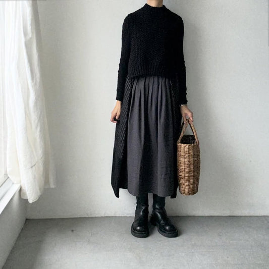 MAGALI  ピンドットツイードヴィンテージスカート