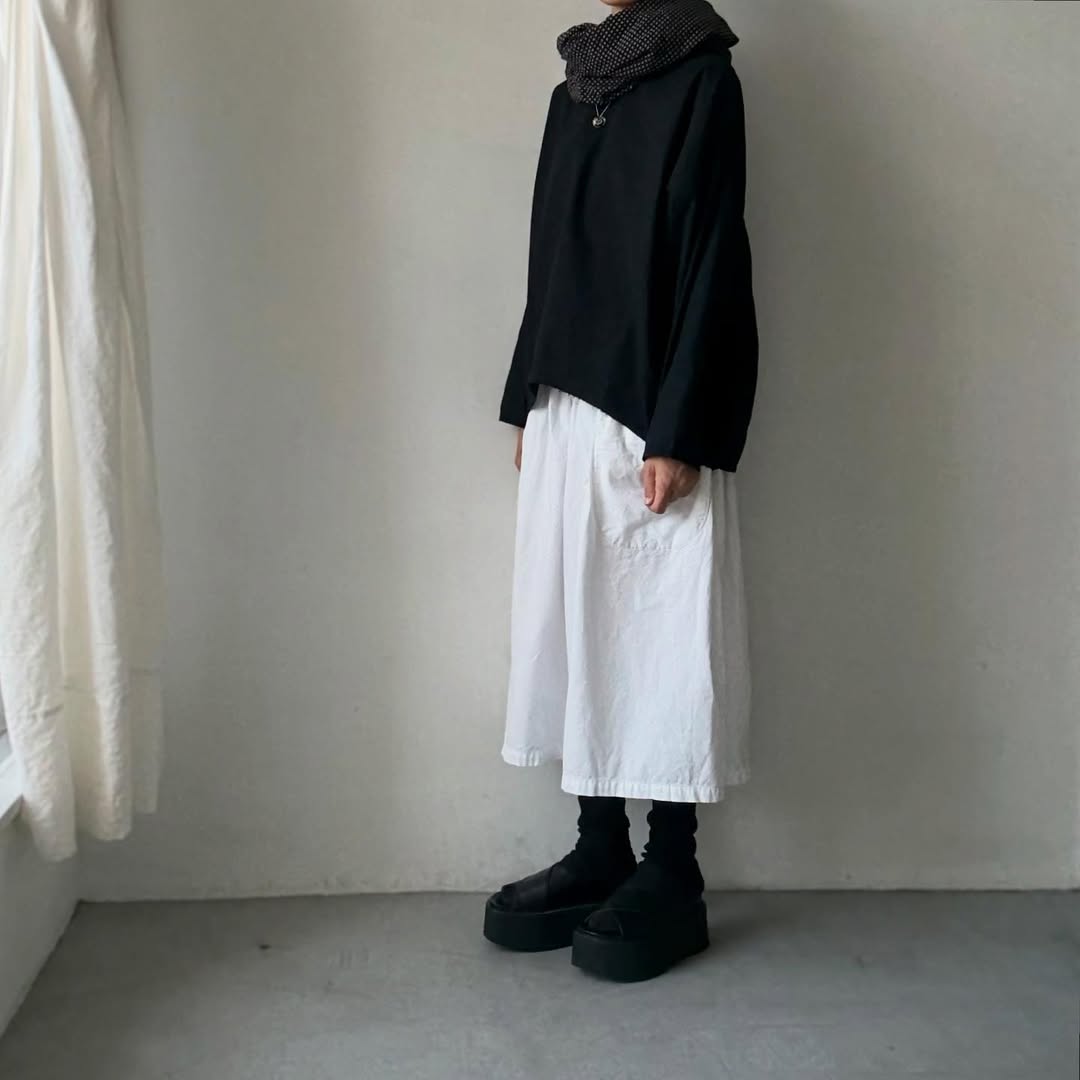 homspun ライトオンスシャンブレープルオーバーブラウス