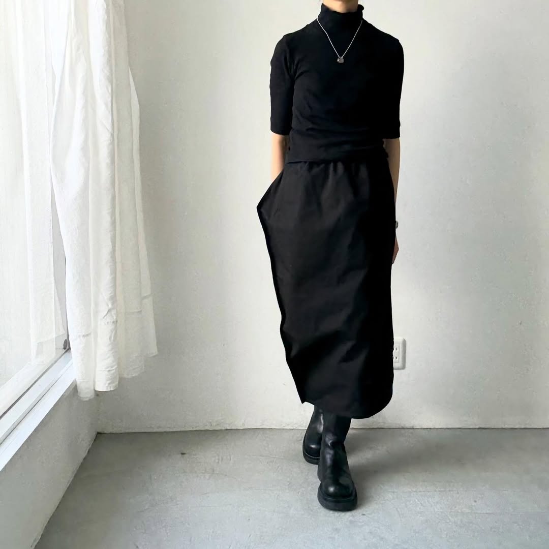 ゴーシュ  オーガニックダックコットンアシンメトリースカート　