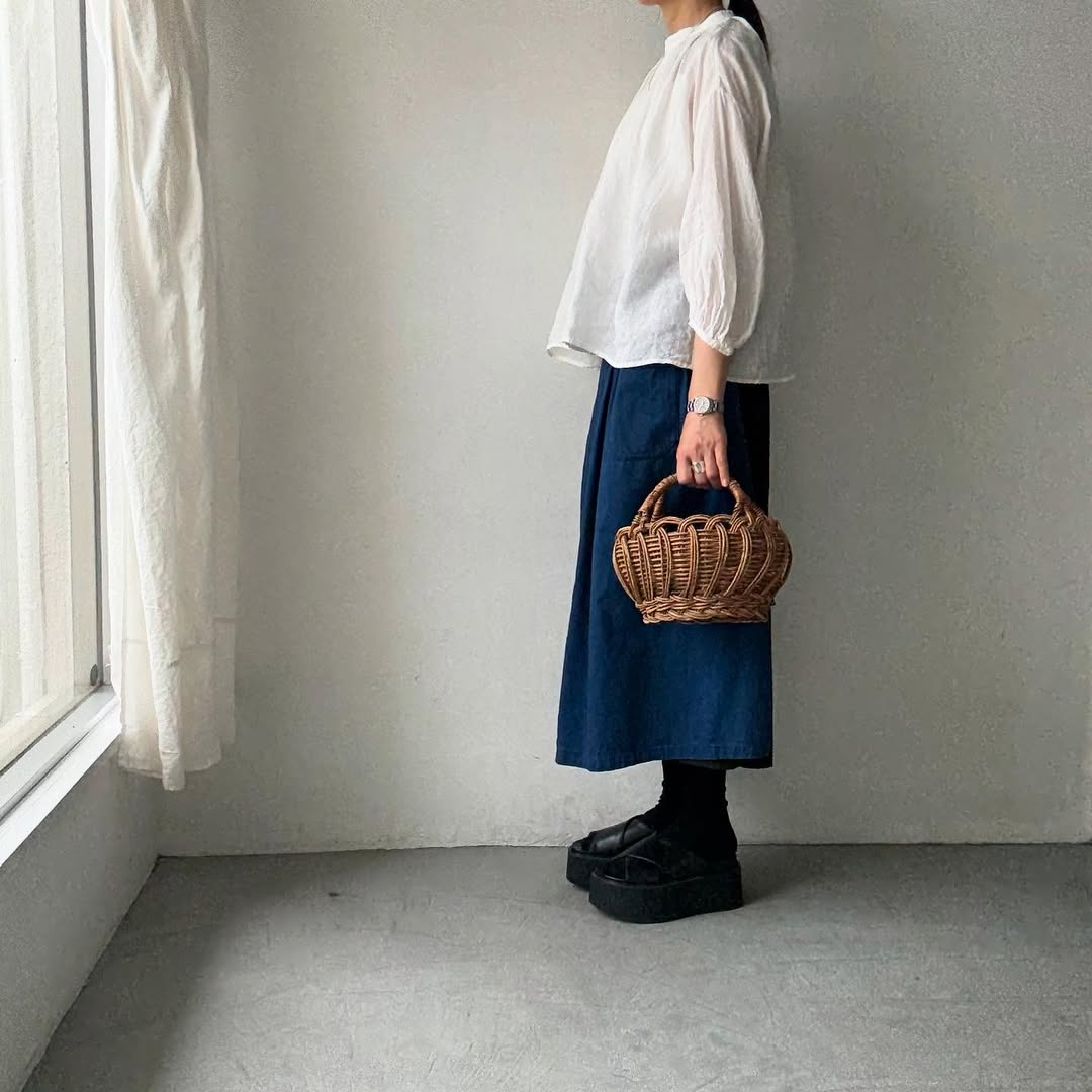 R&D.M.Co  リネンヘンプスモックブラウス　オフホワイト