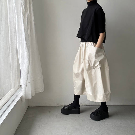 TENNE HANDCRAFTED MODERN ビッグポケットキュロット　ベージュ