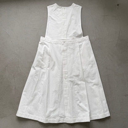 atelier d'antan ×blanc  kobell コットンエプロンドレス　ホワイト