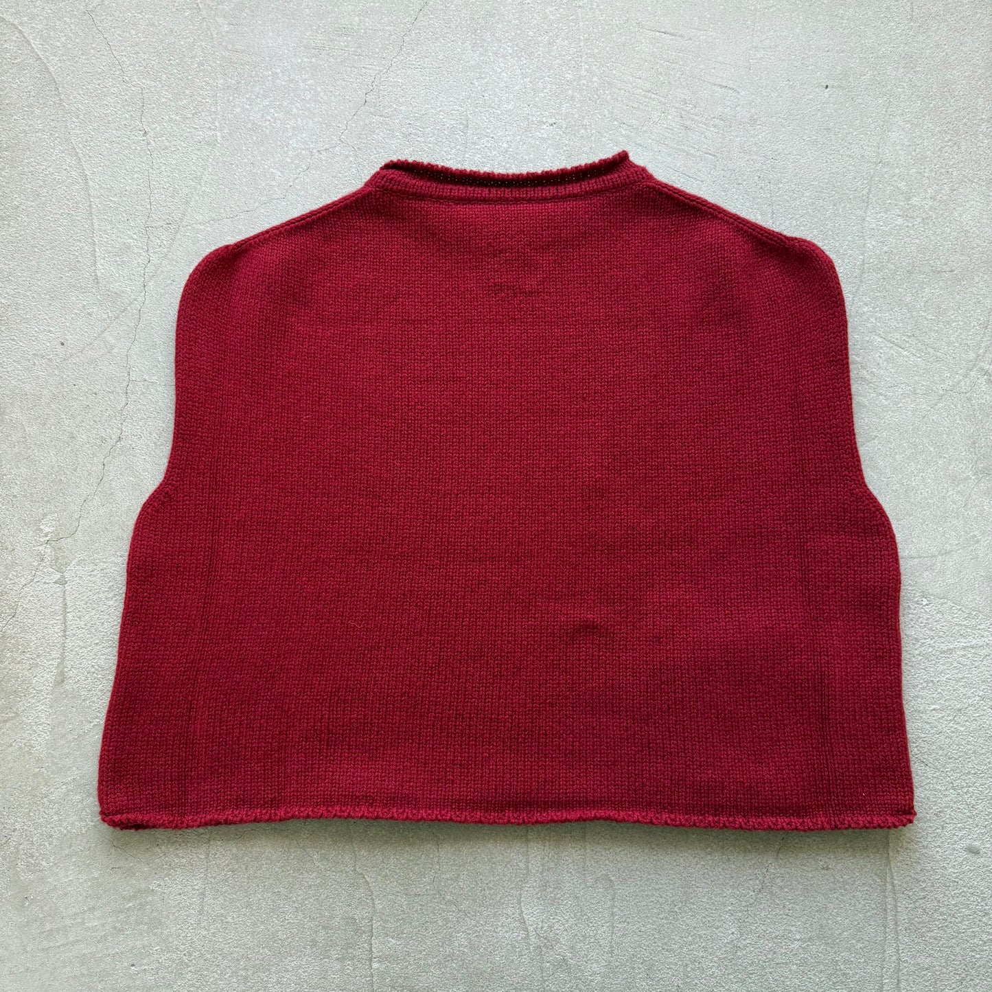 atelier d'antan Rude ウールニットベスト　ダークレッド