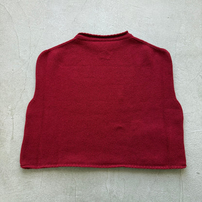 atelier d'antan Rude ウールニットベスト　ダークレッド