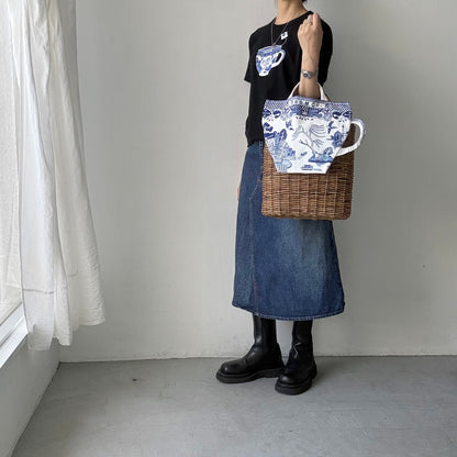 R&D.M.Co  BLUE WILLOWトートバッグ
