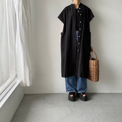 R&D.M.Co シルクコットンラグランハーフスリーブドレス