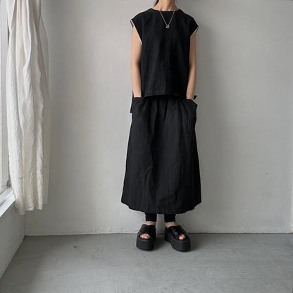 atelier naruse  リネンノースリーブブラウス