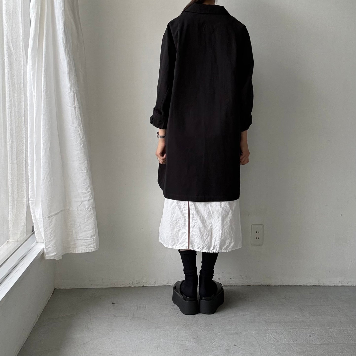 atelier d'antan Godardコットンコート　ブラック