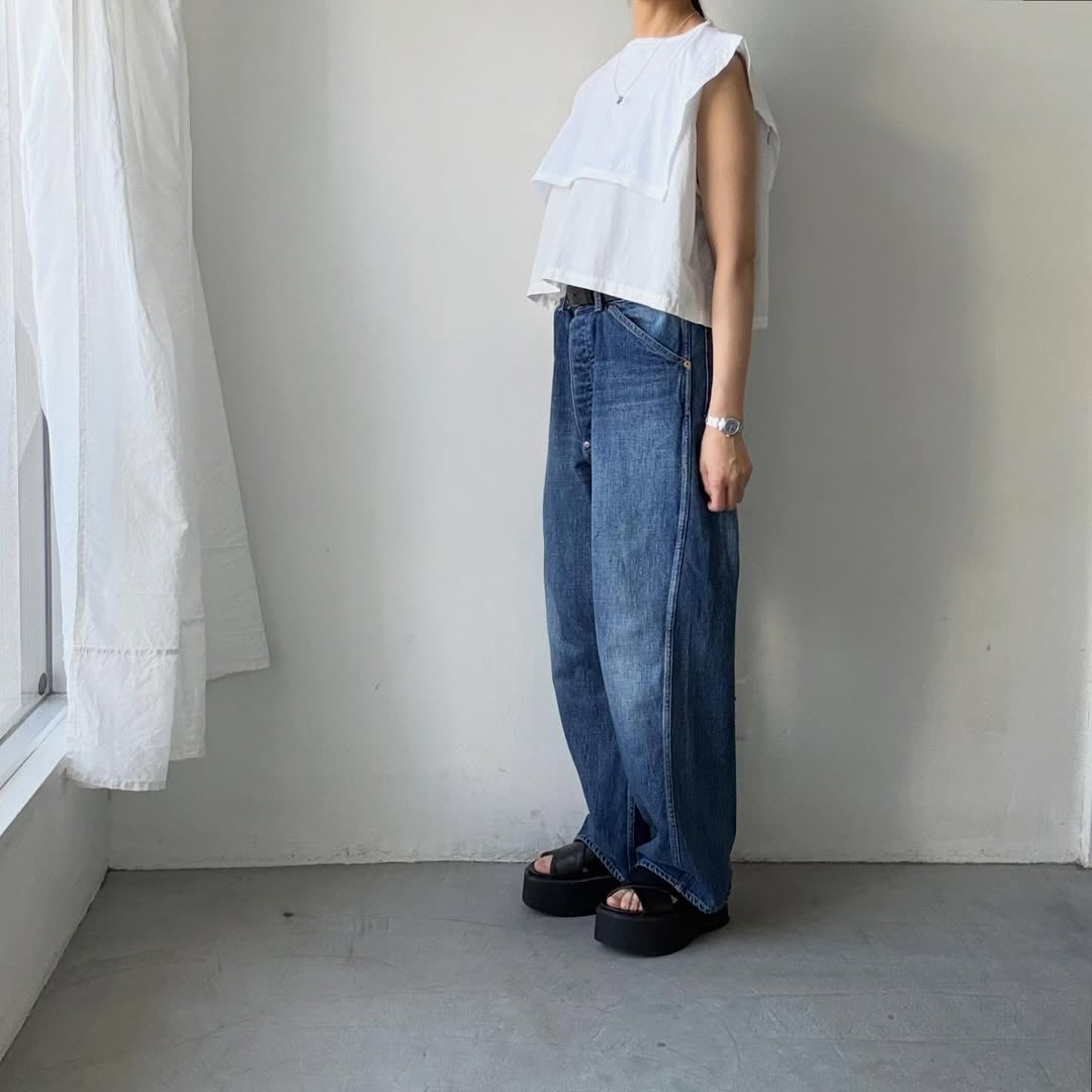 homspun  天竺スクエア付け襟　ホワイト