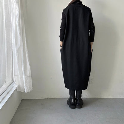 atelier naruse　コットンウールヘリンボンジャンパースカート