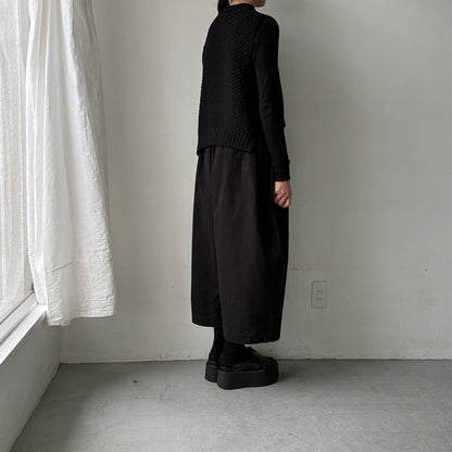atelier d'antan Perriereコットンワイドパンツ　ブラックsize1