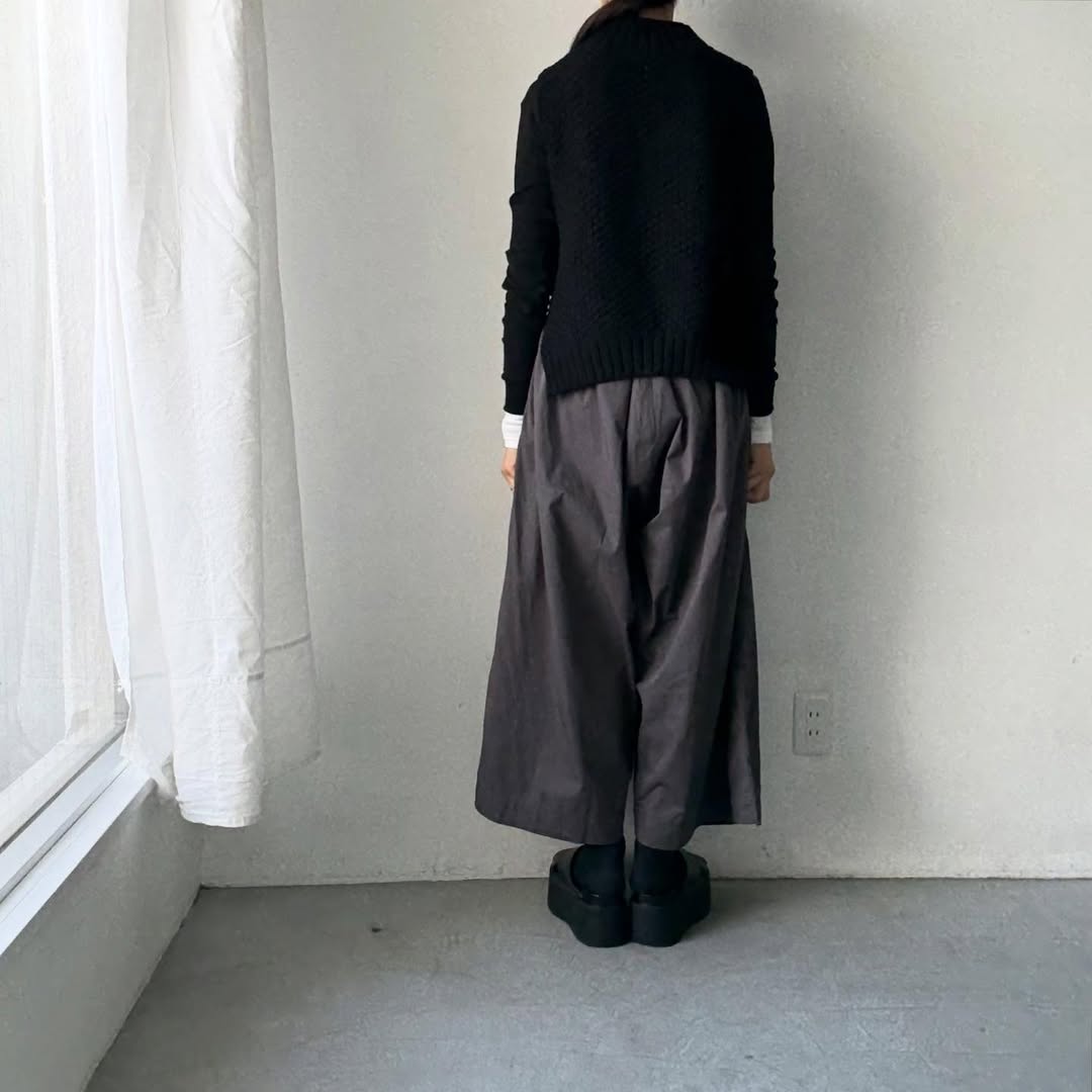 jujudhau  デッドストックコットンワイドパンツ　グレー