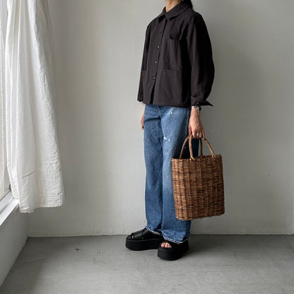 atelier d'antan Kantor コットンジャケット　ダークグレー