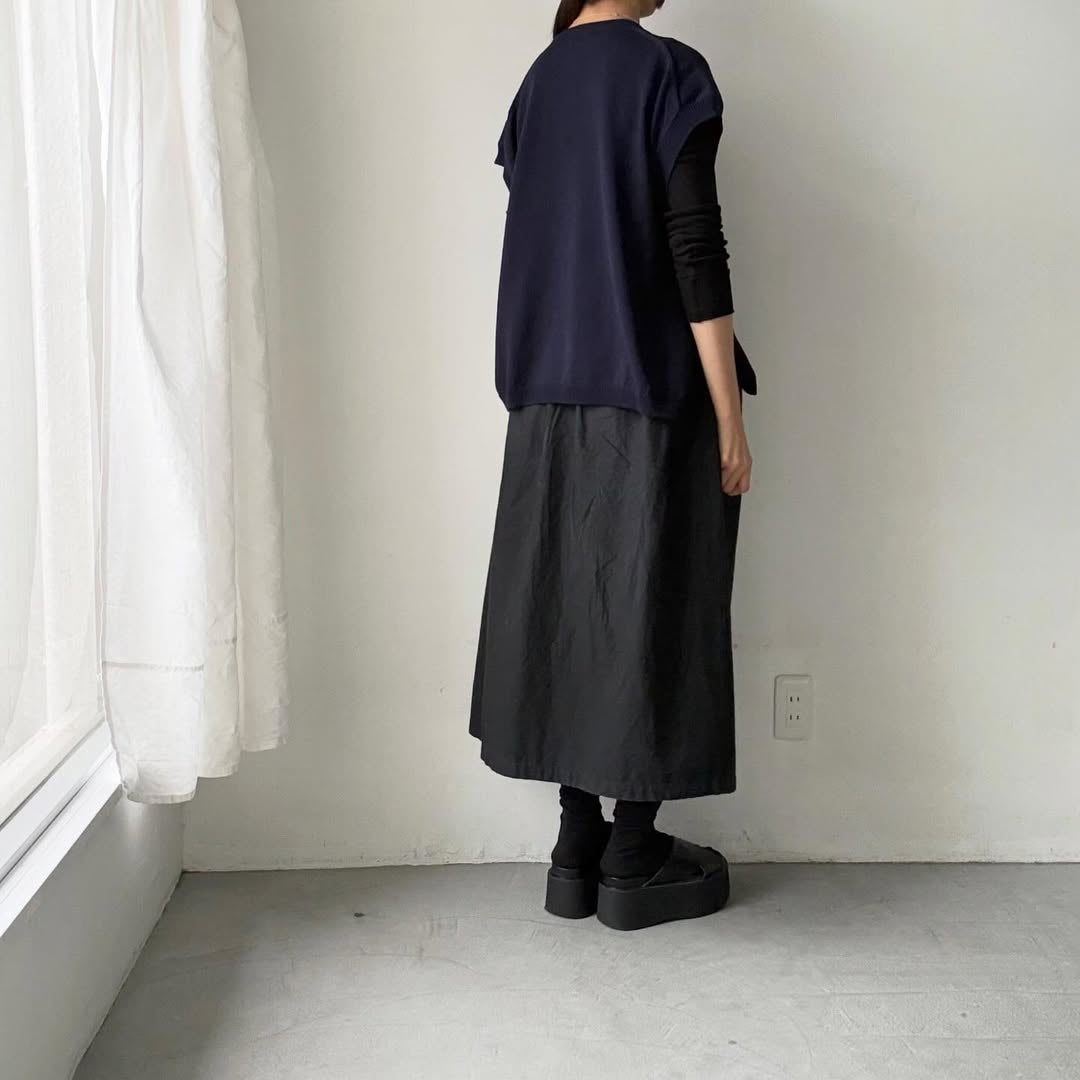 homspun  コットンコードベスト　ネイビー