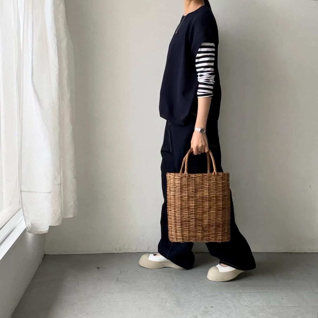 homspun  コットンコードベスト　ネイビー