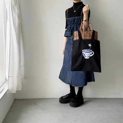 R&D.M.Co  BLUE WILLOWミルクティートートバッグ