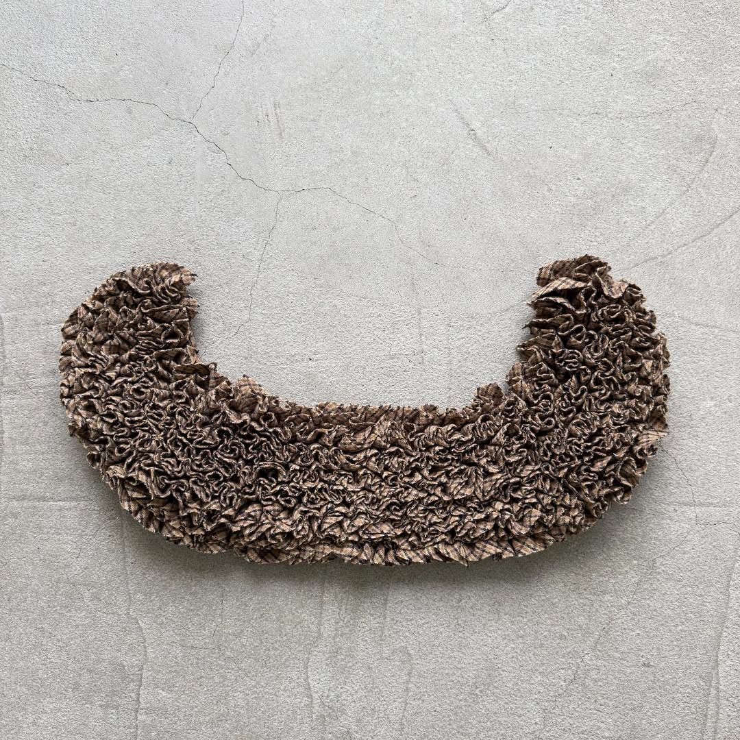 R&D.M.Co  コットンウールフリルカラー　チェック