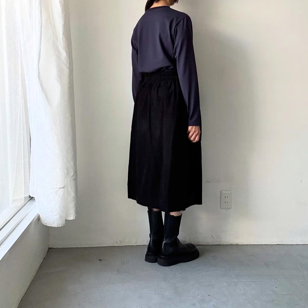 OLDMANS TAILOR OMTラバープリント長袖Tシャツ　ネイビー