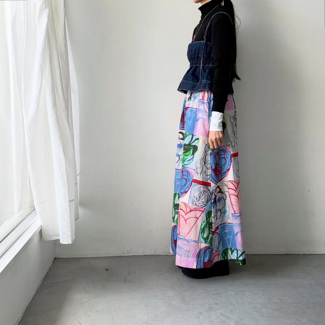 ayanoguchiaya　アートワークプリント2wayスカートドレス
