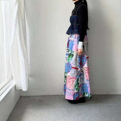 ayanoguchiaya　アートワークプリント2wayスカートドレス