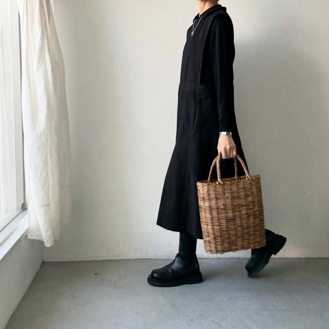 cion  ウールフリルカラーポロニット　ブラック