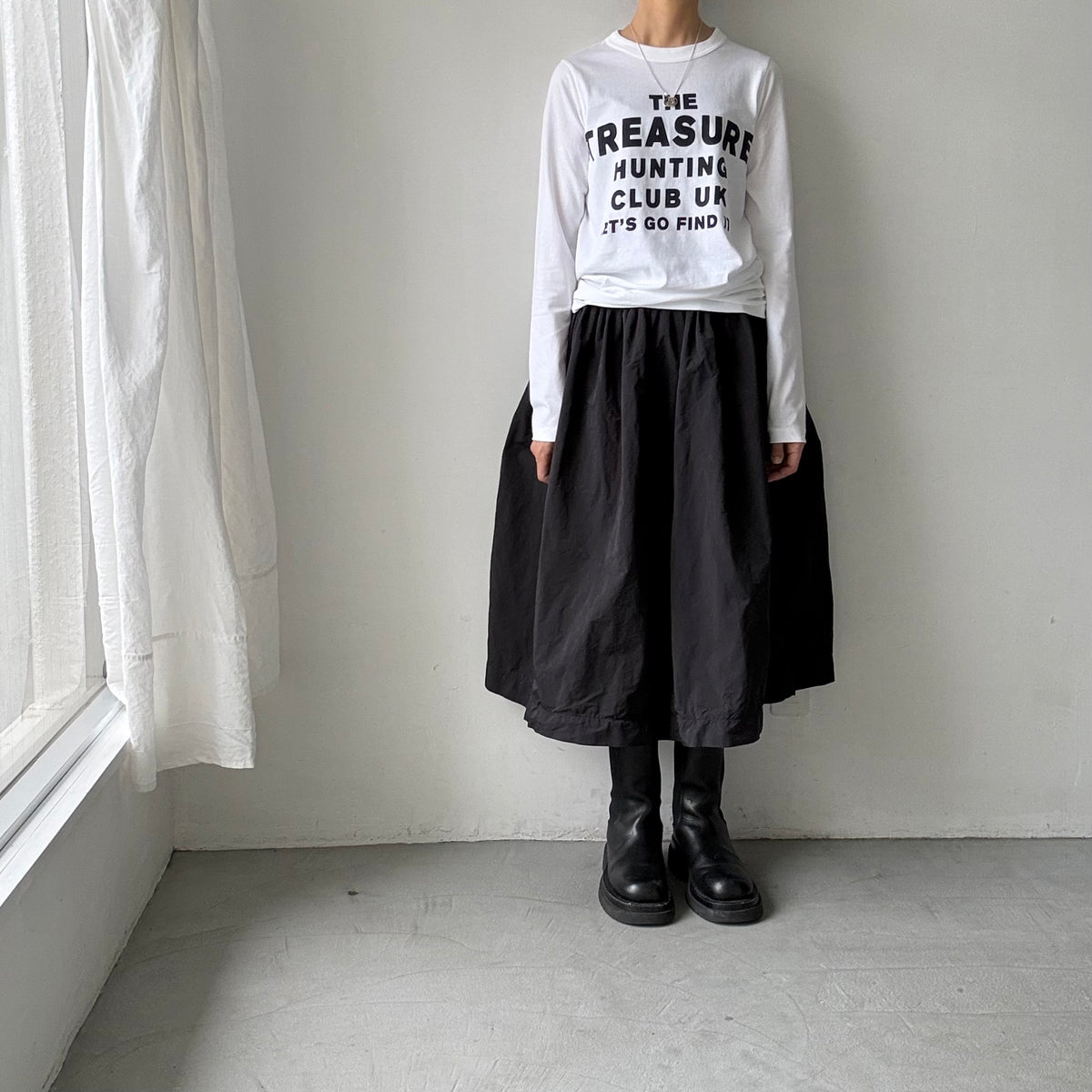 R&D.M.Co トレジャーハンティング長袖Tシャツ　ホワイト