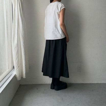 homspun コンパクトウェザーノースリーブブラウス　ホワイト