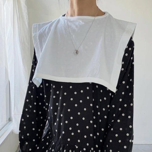 homspun  天竺スクエア付け襟　ホワイト