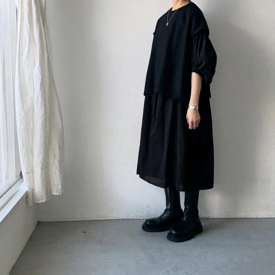 Linenya  ウールベスト　ブラック